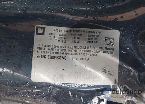 2013 Chevrolet Camaro 2Lt z USA, uszkodzony, nr VIN 2G1FC1E30D9230748